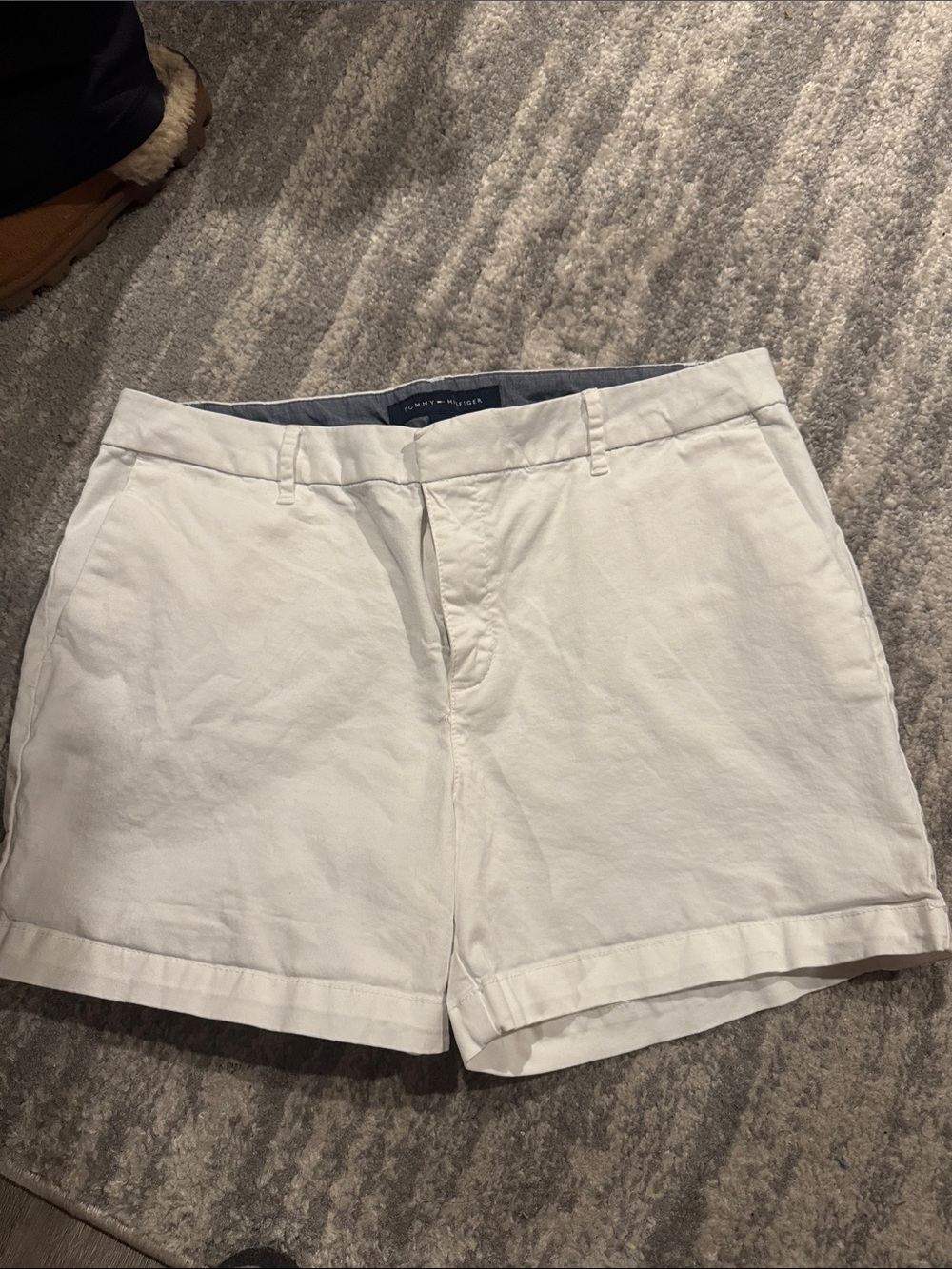 Tommy Hilfiger White Cotton Chino Bermuda Shorts